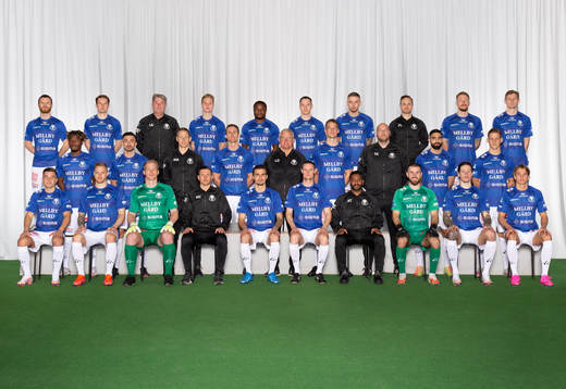  Måns Söderqvist, Johan Blomberg, massör Lars-Inge Larsson, Noah Tillberg, Henry Offia, Henrik Johansson, Petar Petrovic, sjukgymnast Filip Lundgårdh, Jesper Modig, Fritiof Björkén. Mittenledet från vänster: Fatawu Saifu, Simon Amin, assisterande tränare Magnus Andersson, Kalle Larsson, materialansvarig Lars Olsson, Fredrik Liverstam, målvaktstränare Thomas Kozma, Mouhammed Ali Dhaini, Tobias Karlsson. Sittande från vänster.: Haris Brkic, Mattias Håkansson, Hampus Nilsson, tränare Kristian Haynes, Herman Hallberg, Anton Tideman, assisterande tränare Alexander Tengryd, Merlin Nuhanovic, Isak Jönsson, Niklas Vesterlund.