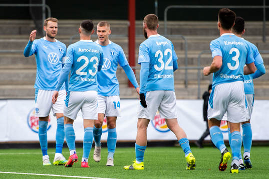 Malmö FFs spelare jublar