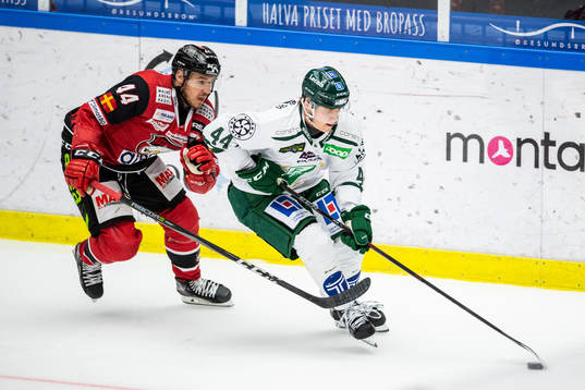 Malmö Redhawks Jesper Jensen Aabo och Färjestads Jacob