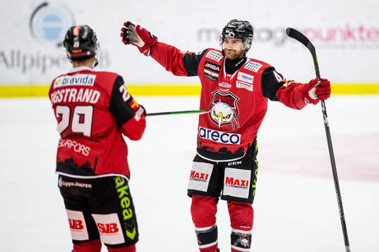 Malmö Redhawks Adam Johnson jublar