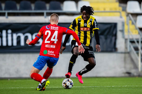 Helsingborgs Emil Hellman och Häckens Jack Lahne