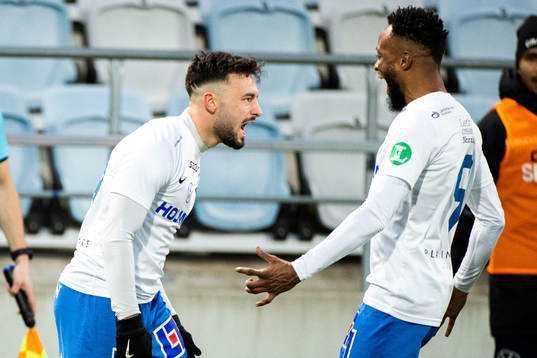 IFK Norrköpings Sead Haksabanovic och Samuel Adegbenro