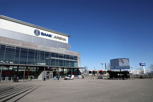 Generell bild utanför Saab arena, hemmaarena för