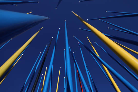 Generell bild på konstverk utanför Saab arena, hemmaarena