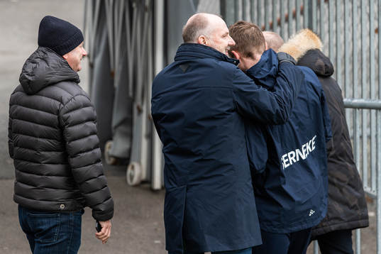 Klubbdirektör Håkan Mild och Sam Larsson