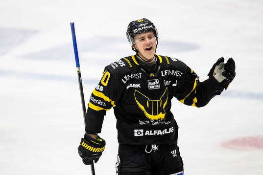 Västerås Isac Skedung jublar