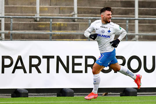 IFK Norrköpings Sead Haksabanovic jublar efter mål 2-1