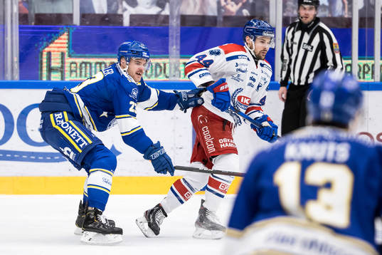 Leksands Mirco Müller och Oskarshamns Nolan Zajac
