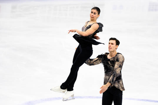 Rebecca Ghilardi and Filippo Ambrosini of Italy compete in the Pair Short Program