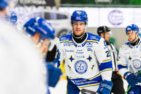 Leksands Mirco Muller jublar med lagkamrater