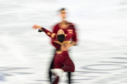 Rebecca Ghilardi and Filippo Ambrosini of Italy compete in the Pairs Free Skating Final
