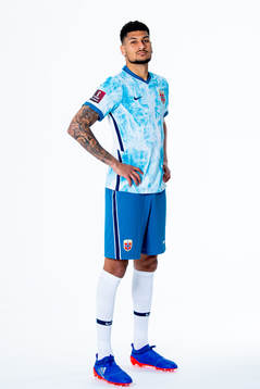 Bjørn Maars Johnsen of the Norwegian national football team poses for a portrait