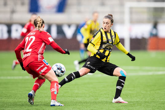 Linköpings Olga Adela Ahtinen och Häckens Filippa Angeldal