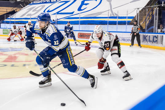 Leksands Jesper Kandergård och Malmö Redhawks Adam Ollas