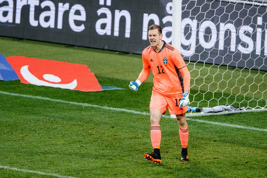goalkeeper Karl-Johan Johnsson of Sweden