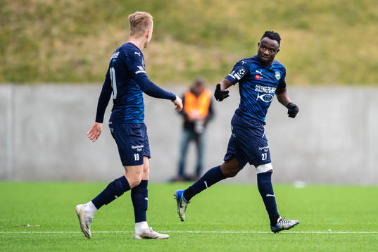 Österlens Edafe Egbedi  jublar efter 0-1