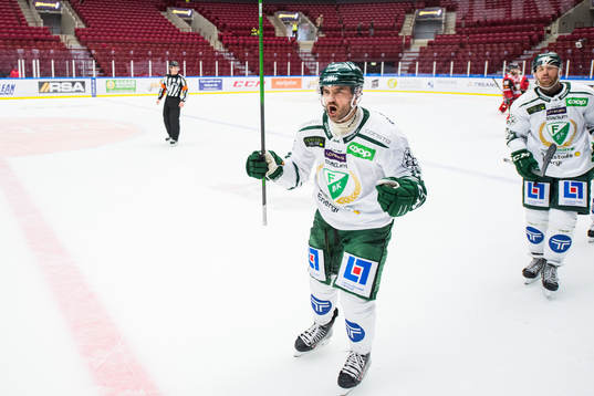 Färjestads Martin Johansson jublar
