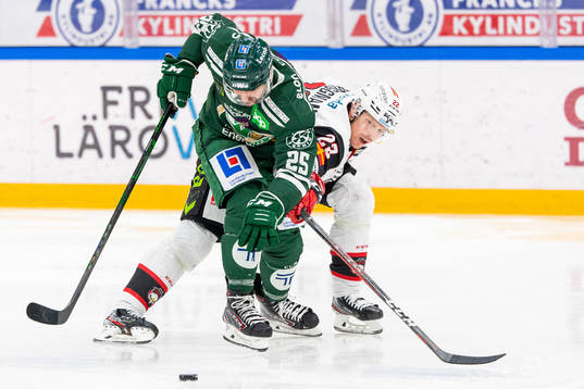 Färjestads Martin Johansson och Malmö Redhawks Lars