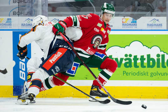 Djurgårdens Tom Nilsson och Frölundas Robin Alvarez