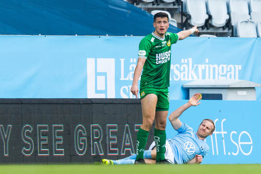 Malmö FFs Franz Brorsson har ont