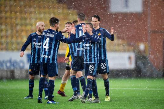 Djurgårdens spelare jublar