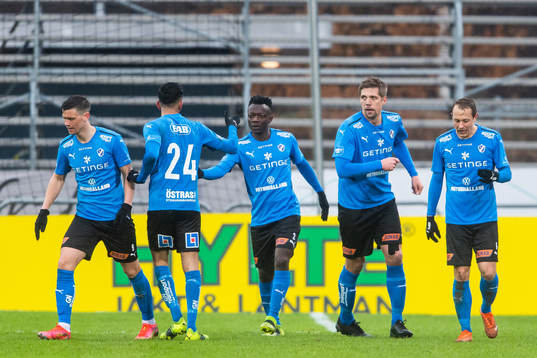 Halmstads Markus Antonsson, Amir Al-Ammari, Thomas Boakye,