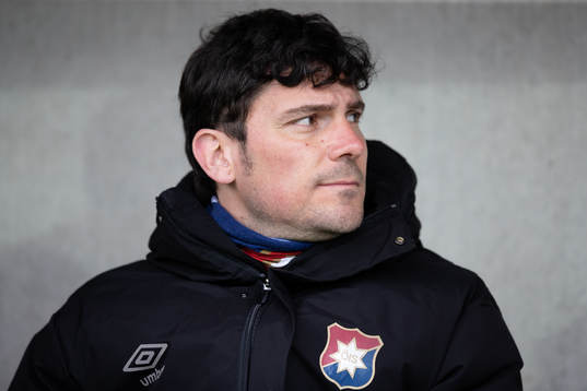 Örgrytes assisterande tränare Miguel Beas innan fotbollsmatchen i Superettan mellan Örgryte och Öster den 11 april 2021 i Göteborg. 