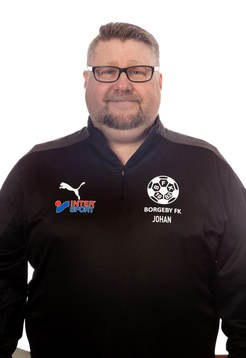 Borgebys assisterande tränare Johan Håkansson poserar för ett porträtt den 12 april 2021 i Borgeby.
