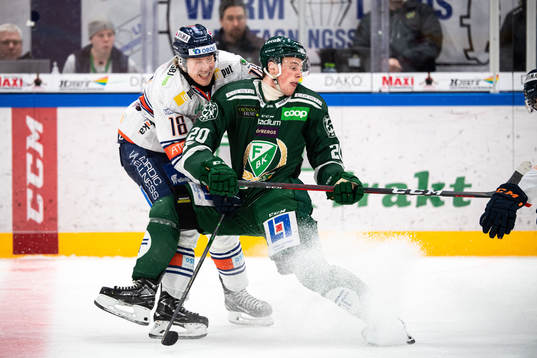 Växjös Marcus Sylvegård och Färjestads Olle Lycksell