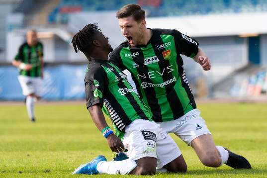 GAIS Michael Kargbo och Adnan Maric jublar
