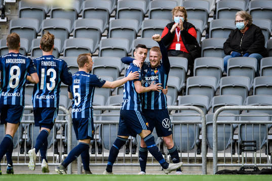 Djurgårdens Haris Radetinac jublar