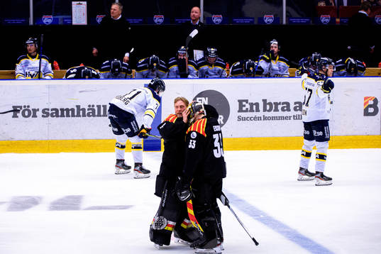 Brynäs målvakt Viktor Andrén och och målvakt Samuel