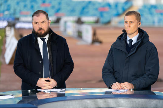 Alexander Axén och Pär Hansson i Discovery+ studio