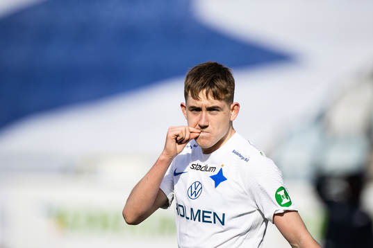 IFK Norrköpings Isak Bergmann Johannesson  jublar efter 2-1