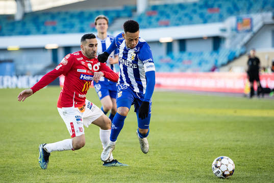 Degerfors Sargon Abraham och IFK Göteborgs Tobias Sana
