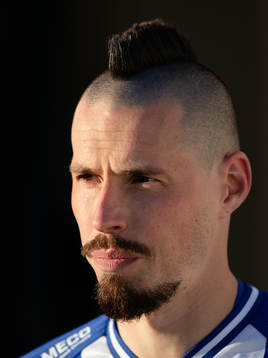 IFK Göteborgs Marek Hamsik på väg ut till andra halvleken