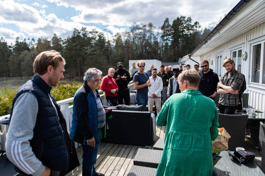 GAIS materialförvaltare Davod ”Amo” Rahimi avtackas av anställda och spelare