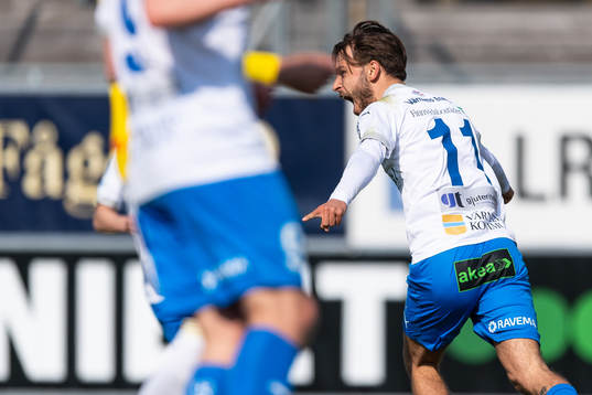 Värnamos Edvin Becirovic jublar efter 0-3