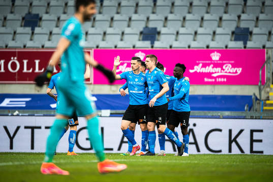 Halmstads Markus Antonsson jublar