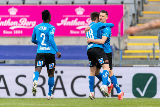 Halmstads Markus Antonsson jublar