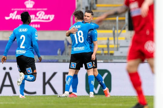 Halmstads Markus Antonsson jublar