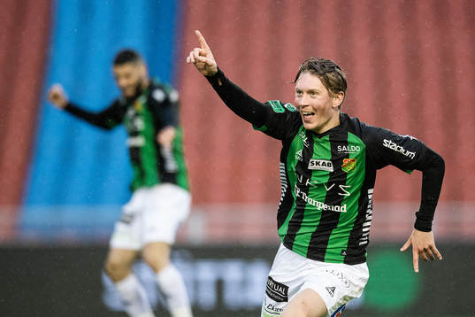 GAIS Adam Egnell jublar efter 2-2
