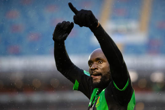 GAIS Boris Lumbana jublar efter att ha gjort avgörande 3-2 målet