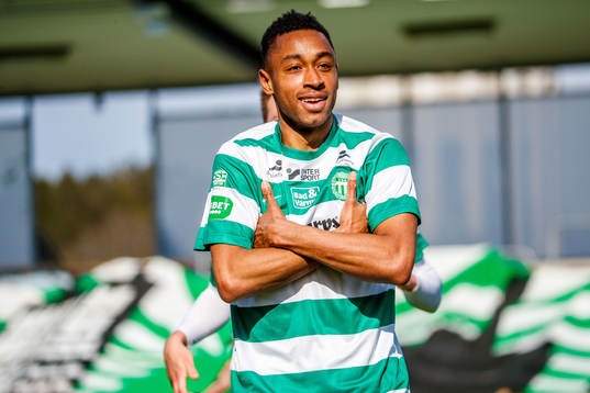 Västerås Brian Span jublar efter  2-1