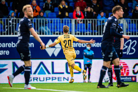 Erik Botheim of Bodø/Glimt celebrates after scoring the 0-2 goal