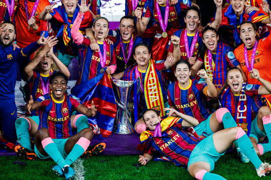 Players of Barcelona celebrate