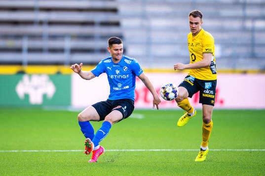 Halmstads Markus Antonsson och Elfsborgs Leo Väisänen