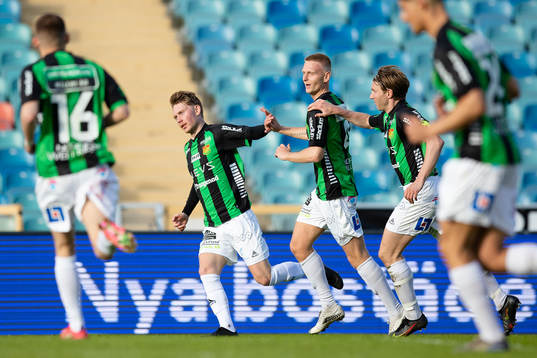 GAIS Joackim Åberg jublar efter 2-3