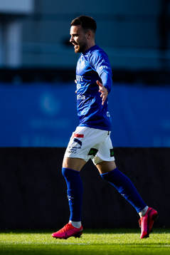 Trelleborgs Dzenis Kozica jublar efter 1-2