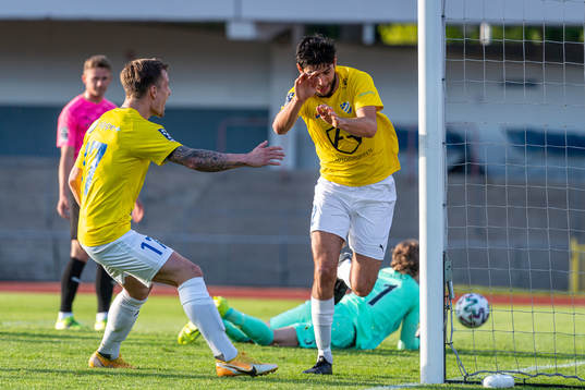 IFK Malmös Jesper Rindmo och Geronimo Balint jublar efter 2-1